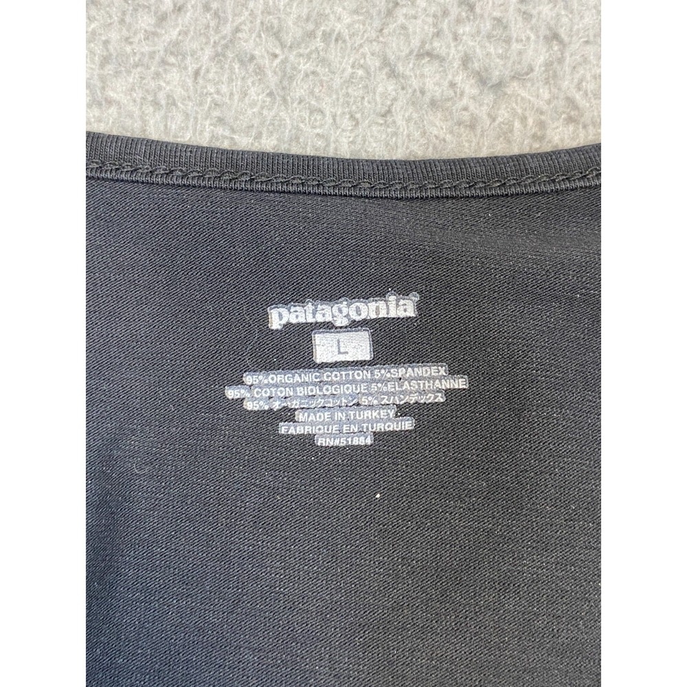 Patagonia Dress Women's Large Margot Black Knit Organic Cotton Blend Stretch - Picture 4 of 8